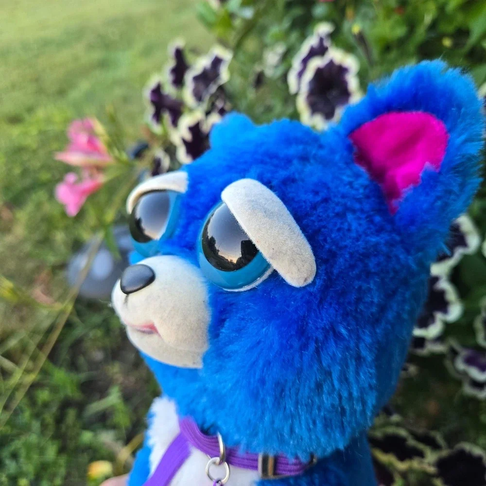 Fiesty pets William Mark Blue and White Stuffed plush toy